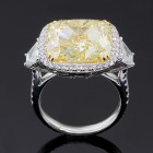 Yellow Cushion Cut Diamond Engagement Ring